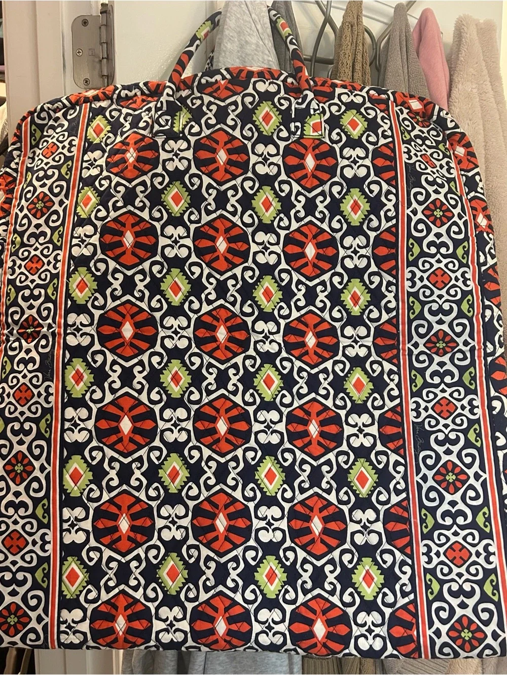 Vera Bradley Navy Blue, Red & Lime Garment Bag